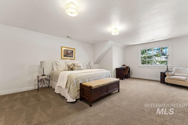 view of carpeted bedroom