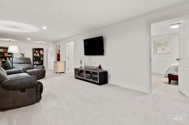 3513 7th St E, Lewiston, ID 83501 - carpeted living room with baseboards and recessed lighting