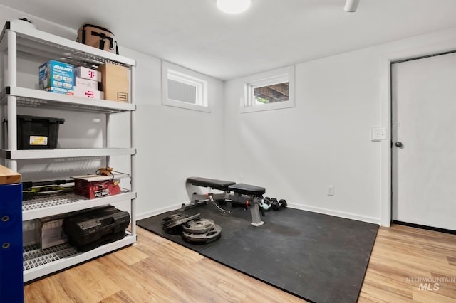 3513 7th St E, Lewiston, ID 83501 - workout room with wood finished floors