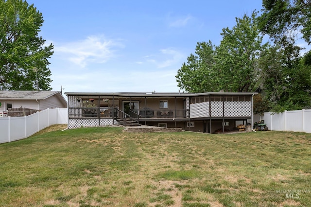 3513 7th St E, Lewiston, ID 83501 - back of house featuring a fenced backyard and a deck