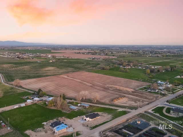 bird's eye view featuring a rural view
