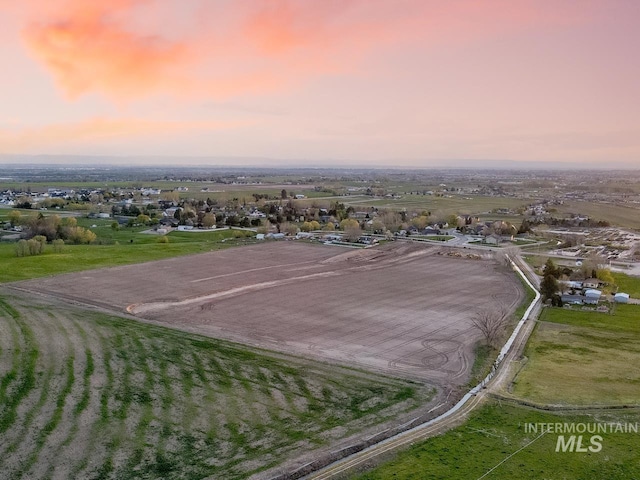 bird's eye view featuring a rural view