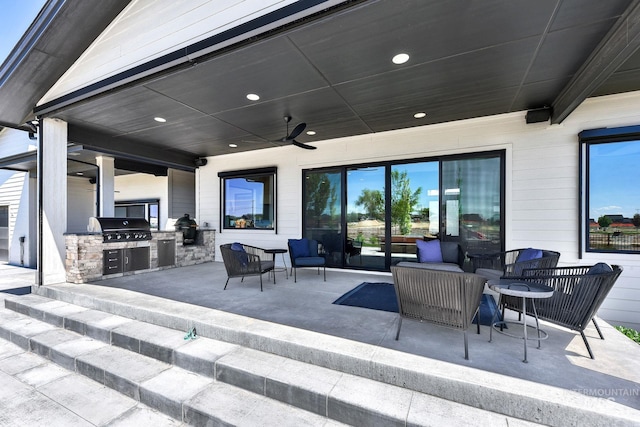 6553 S Pemberley Way, Meridian, ID 83642 - view of patio / terrace with outdoor lounge area and ceiling fan