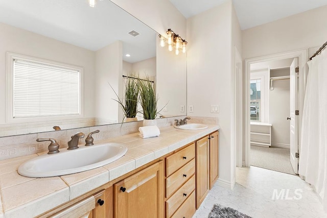 bathroom with vanity