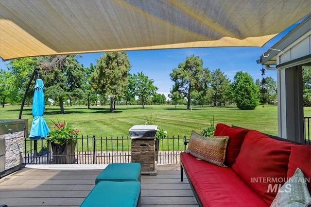 3001 S Roosevelt St Unit 9, Boise, ID 83705 - deck with a yard and an outdoor living space