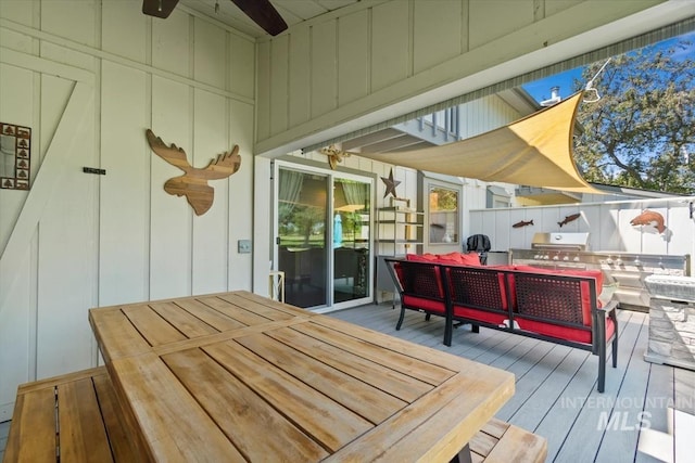 3001 S Roosevelt St Unit 9, Boise, ID 83705 - deck with an outdoor kitchen and outdoor dining space
