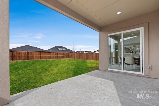 view of patio / terrace with fence