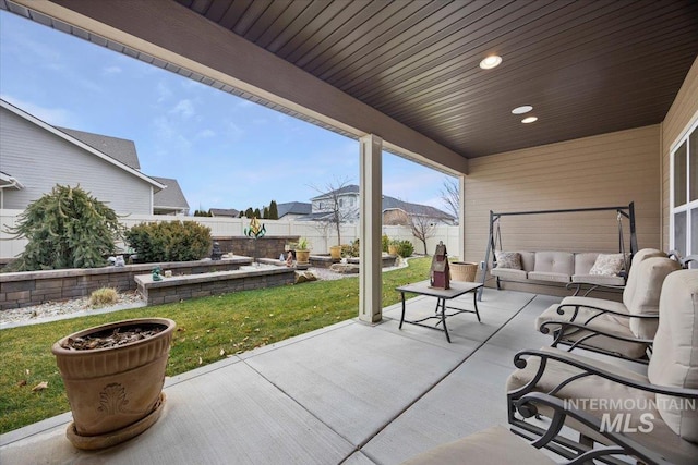 view of patio / terrace with outdoor lounge area