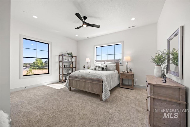 8860 Kemp Rd, Middleton, ID 83607 - carpeted bedroom with recessed lighting, baseboards, and ceiling fan