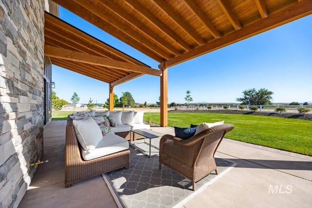 8860 Kemp Rd, Middleton, ID 83607 - view of patio / terrace featuring an outdoor living space