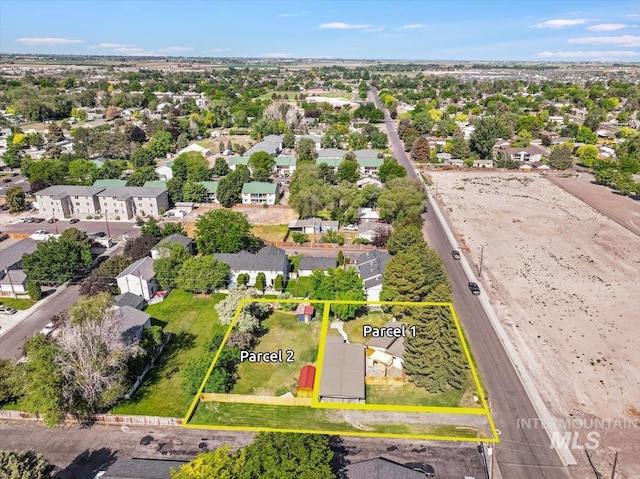 167 W Robbins, Twin Falls, ID 83301 - aerial perspective of suburban area featuring property boundaries highlighted