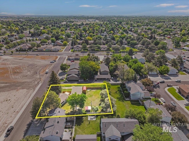 167 W Robbins, Twin Falls, ID 83301 - aerial perspective of suburban area with property boundaries highlighted