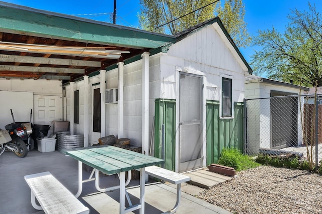 2323 W Lemhi St, Boise, ID 83705 - view of outbuilding featuring fence and a wall mounted AC