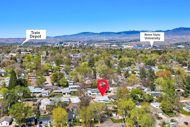 2323 W Lemhi St, Boise, ID 83705 - birds eye view of property featuring a mountain view