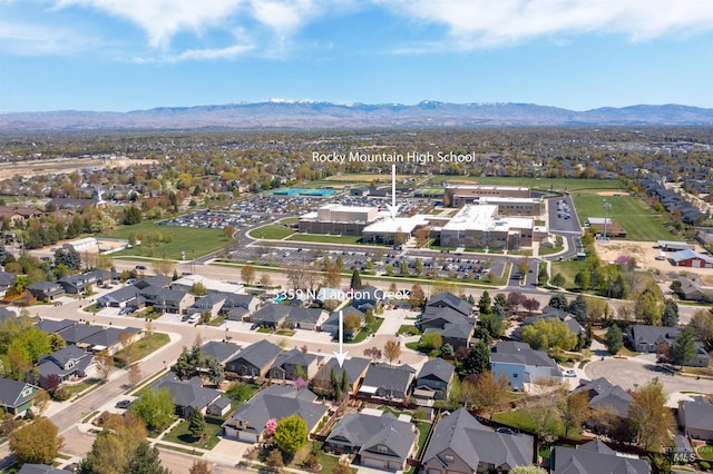 5359 N Landon Creek Pl, Meridian, ID 83646 - birds eye view of property with a mountain view and a residential view