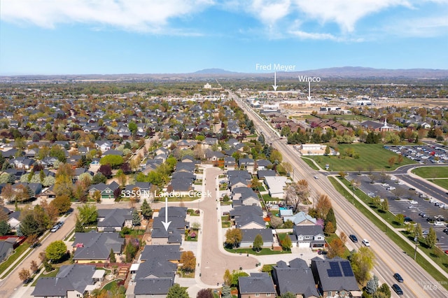 5359 N Landon Creek Pl, Meridian, ID 83646 - aerial view with a residential view and a mountain view