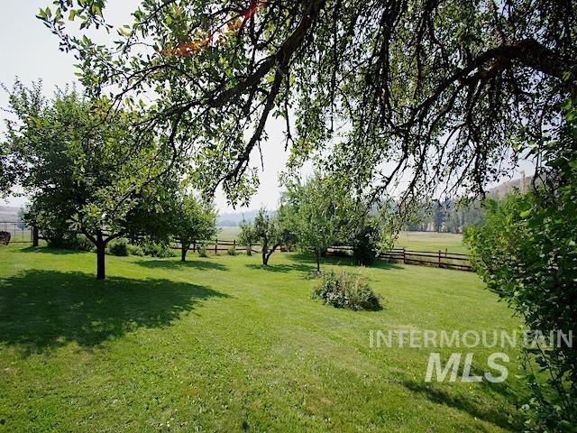 view of yard with a rural view