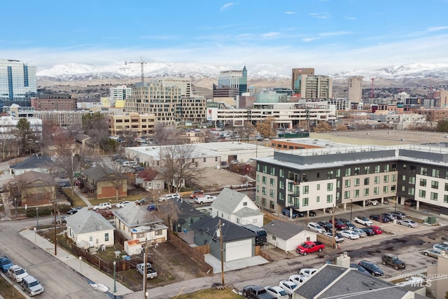 view of city featuring a mountain view