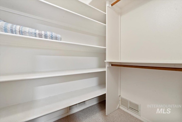 walk in closet featuring visible vents