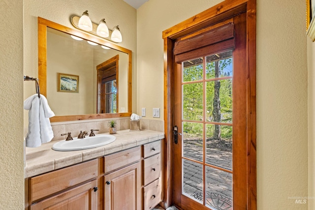 bathroom with vanity