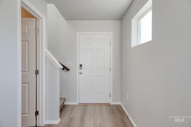 1468 N Coltsfoot Ave, Kuna, ID 83634 - entryway with light wood finished floors and baseboards