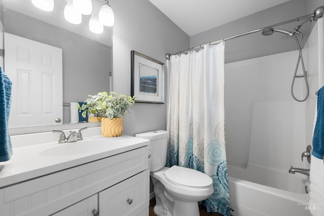 11031 W Red Maple Dr, Boise, ID 83709 - bathroom featuring shower / bathtub combination with curtain and vanity