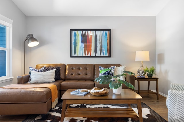 11031 W Red Maple Dr, Boise, ID 83709 - living area featuring wood finished floors and baseboards