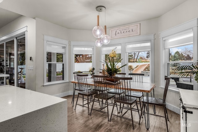 3136 S Bear Claw Way, Meridian, ID 83642 - dining area featuring wood finished floors and baseboards