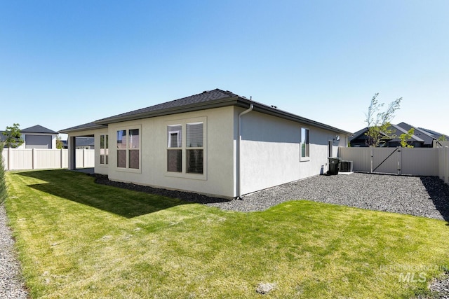 3661 S Corabell Way, Meridian, ID 83642 - back of house featuring a gate and central AC unit