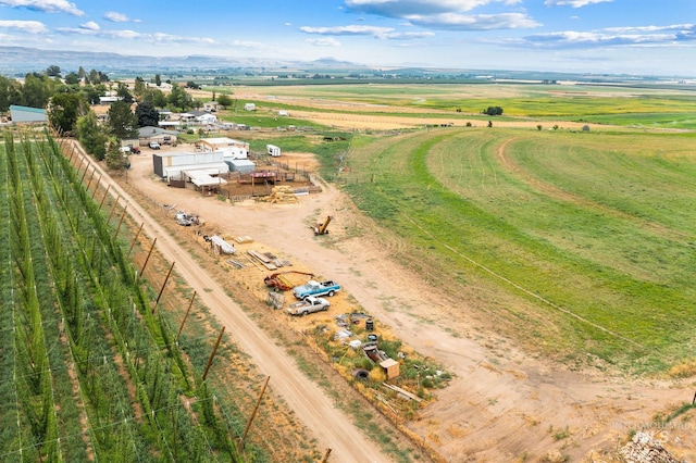 aerial view featuring a rural view