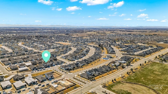 bird's eye view with a residential view