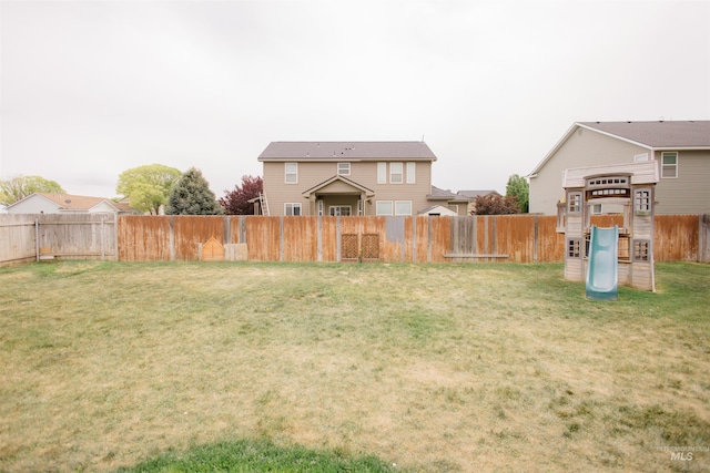 view of yard featuring a playground