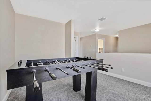 recreation room featuring carpet floors