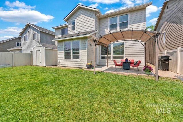 12041 W Ardyce, Boise, ID 83713 - rear view of property featuring a pergola and a patio