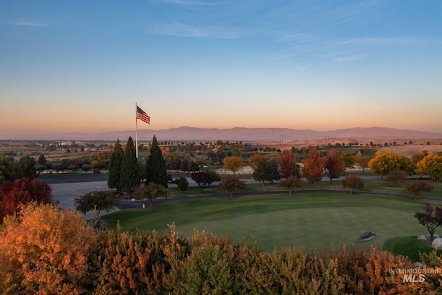 view of home's community featuring a mountain view