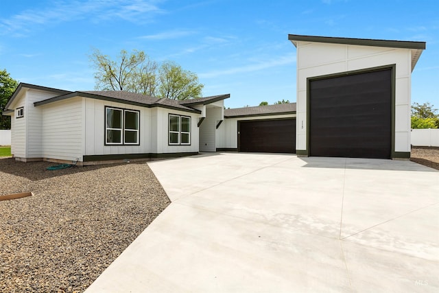 view of front of home with a garage