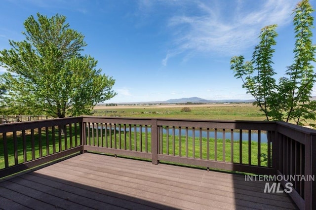 2600 W S Slope Rd, Emmett, ID 83617 - deck featuring a lawn and a mountain view