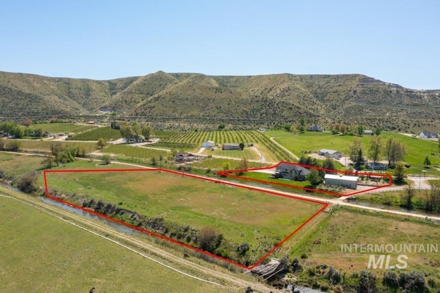 2600 W S Slope Rd, Emmett, ID 83617 - view of rural area featuring property parcel outlined and a mountainous background