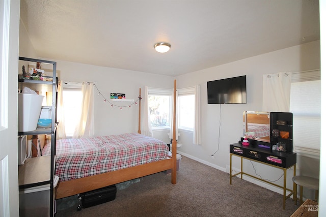 bedroom featuring baseboards and carpet flooring