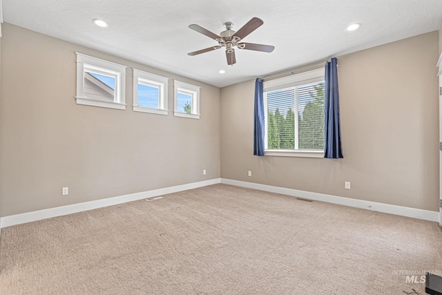 1073 W Smoky Quartz St, Kuna, ID 83634 - carpeted empty room with ceiling fan, baseboards, and recessed lighting