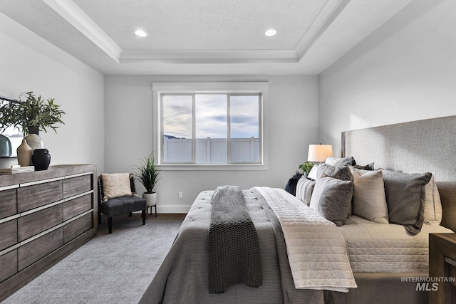 6251 S Utmost Ln, Meridian, ID 83642 - carpeted bedroom with a raised ceiling and recessed lighting