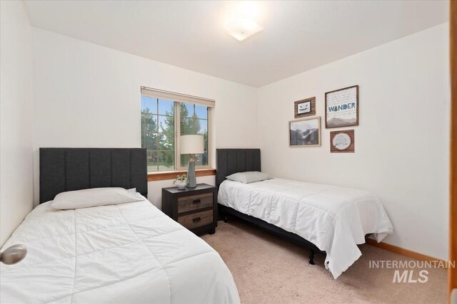 bedroom with carpet