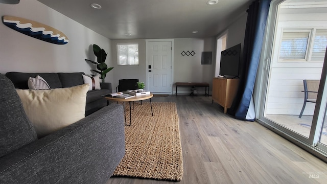 1101 Clithero Dr, Boise, ID 83703 - living area with recessed lighting and light wood-style flooring