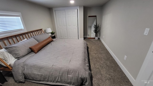 1101 Clithero Dr, Boise, ID 83703 - bedroom with a closet, baseboards, and carpet floors