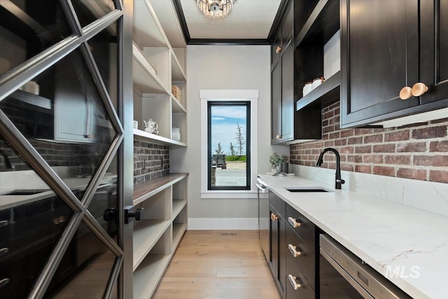 pantry with a sink