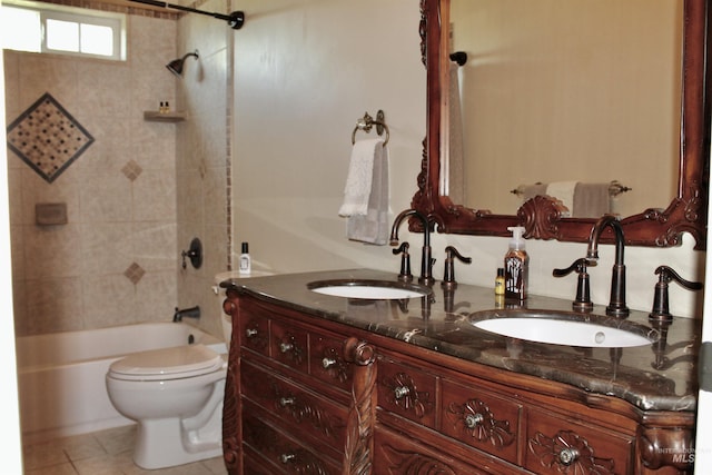 3703 E 3793 N, Kimberly, ID 83341 - full bath with double vanity, shower / bath combination, and tile patterned flooring