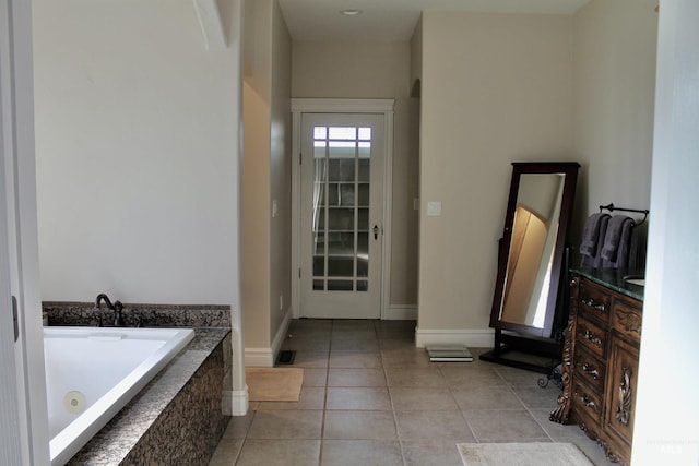 3703 E 3793 N, Kimberly, ID 83341 - full bath featuring a jetted tub, tile patterned floors, and vanity