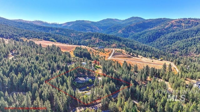 3801 S Carpenter Loop, Post Falls, ID 83854 - bird's eye view featuring a view of trees and a mountain view