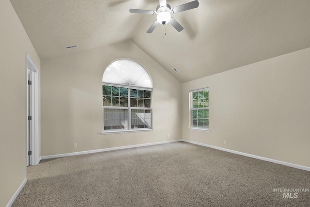 2870 N Cloverdale, Boise, ID 83713 - carpeted empty room with vaulted ceiling and ceiling fan