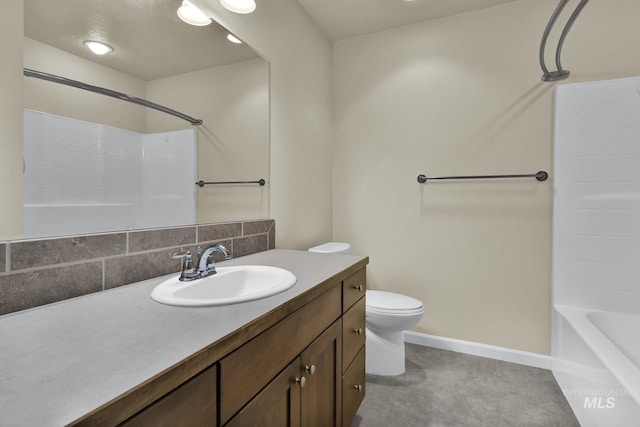 2870 N Cloverdale, Boise, ID 83713 - bathroom featuring vanity, tasteful backsplash, and  shower combination
